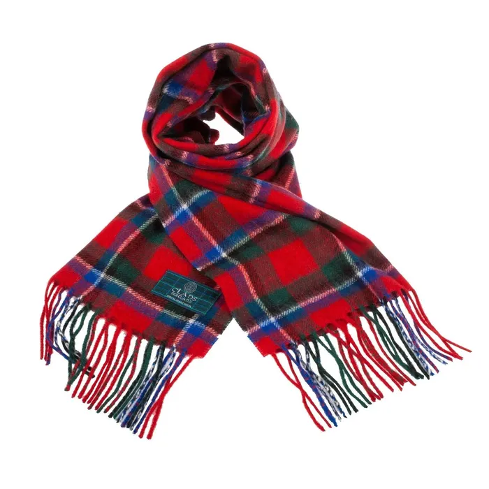 Lambswool Scottish Tartan Clan Scarf MATHESONYOUNG Gold Brothers Earrings
