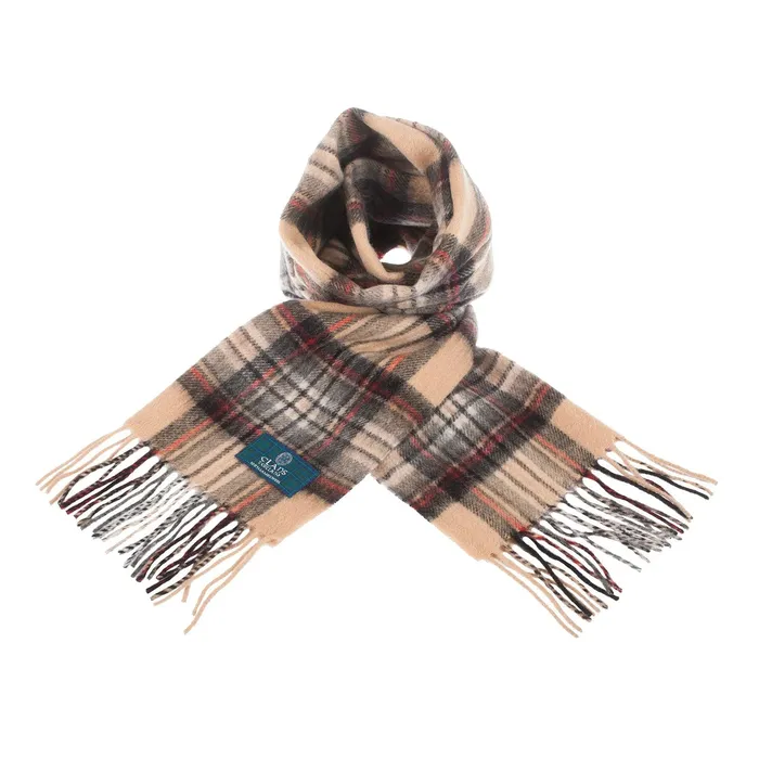 Lambswool Scottish Tartan Clan Scarf MATHESONYOUNG Gold Brothers Earrings