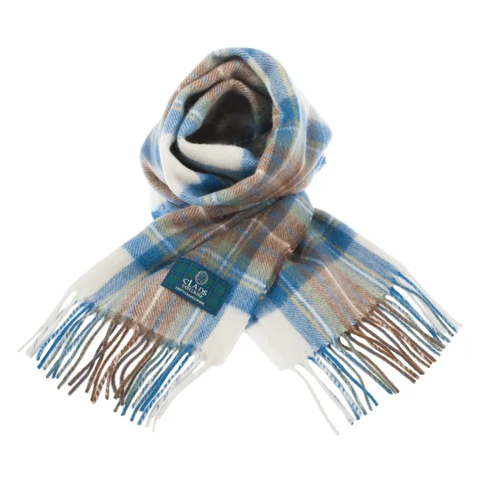 Lambswool Scottish Tartan Clan Scarf MATHESONYOUNG Gold Brothers Earrings