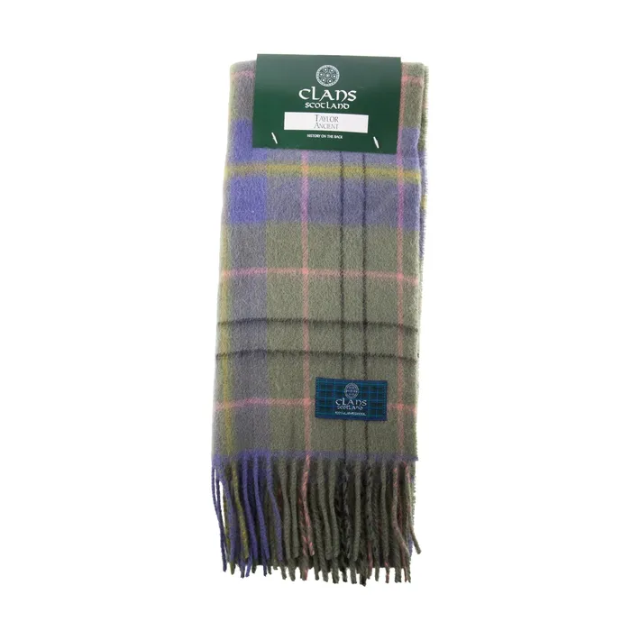 Lambswool Scottish Tartan Clan Scarf MATHESONYOUNG Gold Brothers Earrings
