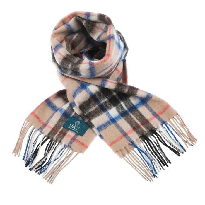Lambswool Scottish Tartan Clan Scarf MATHESONYOUNG Gold Brothers Earrings