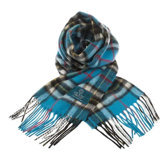 Lambswool Scottish Tartan Clan Scarf MATHESONYOUNG Gold Brothers Earrings