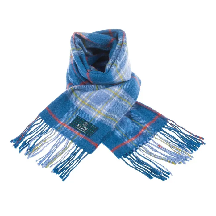 Lambswool Scottish Tartan Clan Scarf MATHESONYOUNG Gold Brothers Earrings