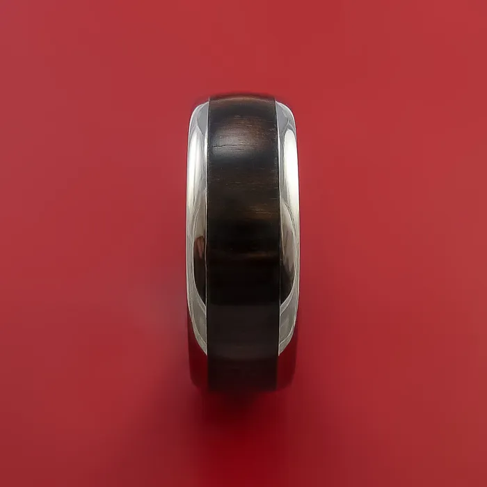 Lashbrook Titanium Ring with Hardwood Inlay Custom Made Band Rings Lashbrook Titanium Ring with Hardwood Inlay Custom Made Band Rings