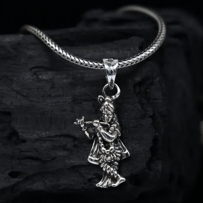 Lord Krishna 925 sterling silver small pendant Lord Krishna Pendant is a symbol of love wisdom and spiritual devotion unisex gift nsp661 TRIBAL ORNAMENTS Necklaces Lord Krishna 925 sterling silver small pendant Lord Krishna Pendant is a symbol of love wisdom and spiritual devotion unisex gift nsp661 TRIBAL ORNAMENTS Necklaces