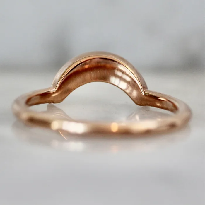 Made By Gem Breakfast Moon Dance Diamond Crescent Band Rings