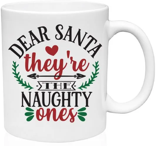 MG50 Dear Santa Christmas Coffee Mug Sand Dollar Sales Earrings