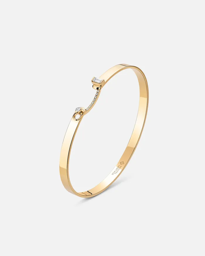 Mood Dinner Date Mood Bangle in Yellow Gold Bracelets