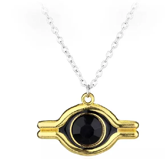 N1821 Gold Anime Inspired Necklace with FREE Earrings alice Necklaces