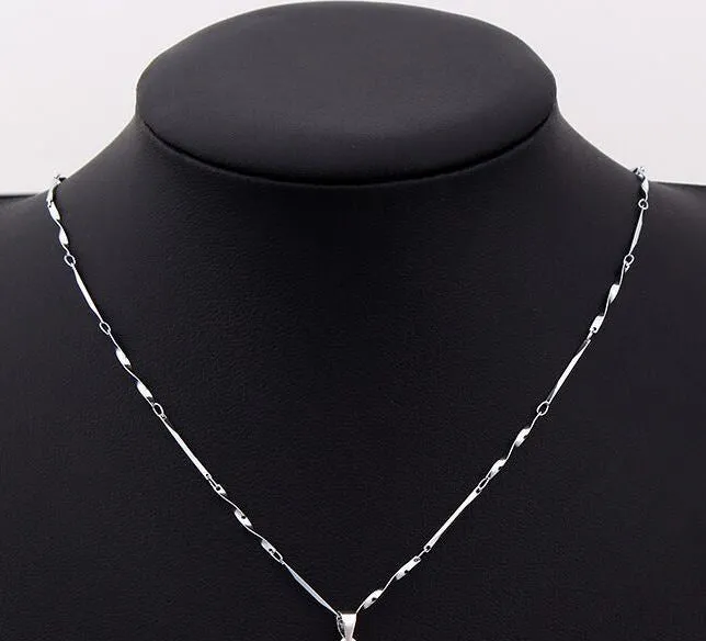 N705 Silver Dainty Bow Rhinestone Necklace with FREE Earrings POLLY Necklaces