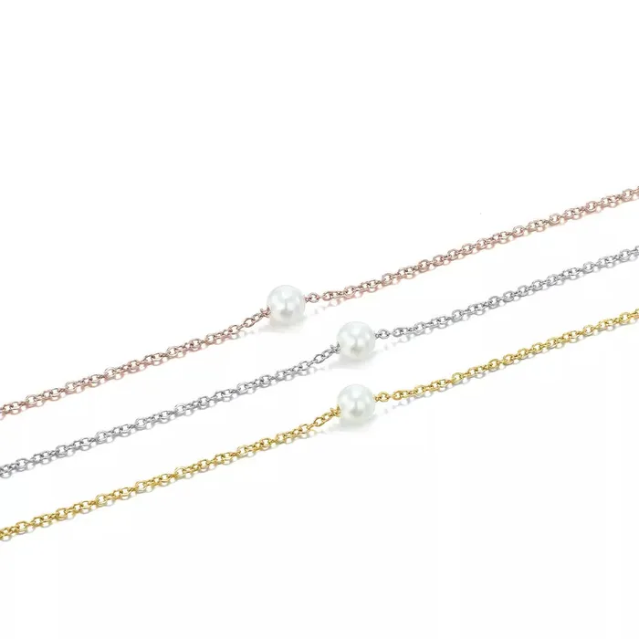 Necklaces 14K GoldFilled Dainty Pearl Choker Necklace Jewelvers Necklaces 14K GoldFilled Dainty Pearl Choker Necklace Jewelvers
