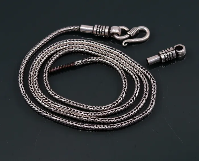 Necklaces 18 to 24 2mm 925 sterling silver vintage style wheat chain necklace screw chain pendant chain for pendant customized necklace jewelry ch70 TRIBAL ORNAMENTS Necklaces 18 to 24 2mm 925 sterling silver vintage style wheat chain necklace screw chain pendant chain for pendant customized necklace jewelry ch70 TRIBAL ORNAMENTS