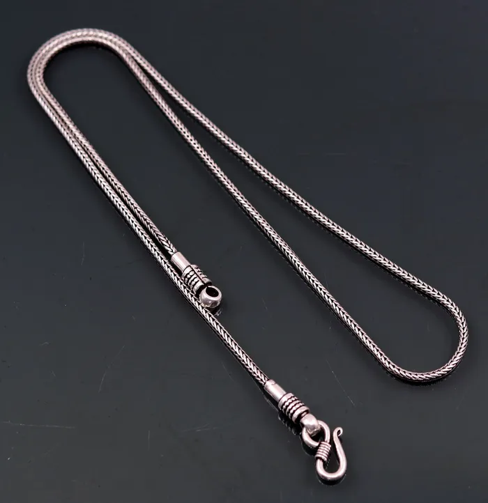 Necklaces 18 to 24 2mm 925 sterling silver vintage style wheat chain necklace screw chain pendant chain for pendant customized necklace jewelry ch70 TRIBAL ORNAMENTS