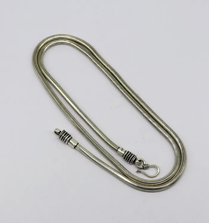 Necklaces 4 mm 16 to 28 long screw chain 925 sterling silver handmade snake chain pendant chain necklace chain oxidized silver trendy chain ch105 TRIBAL ORNAMENTS Necklaces 4 mm 16 to 28 long screw chain 925 sterling silver handmade snake chain pendant chain necklace chain oxidized silver trendy chain ch105 TRIBAL ORNAMENTS