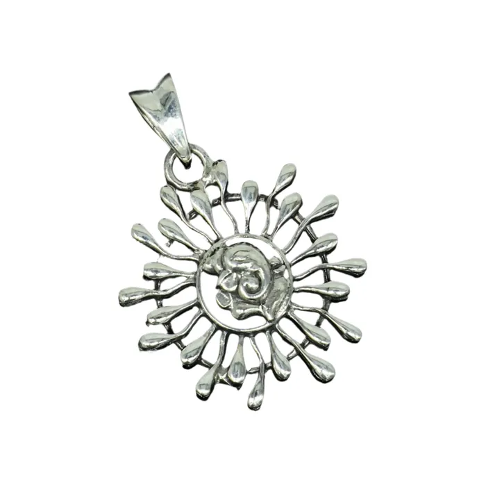Necklaces 925 sterling silver handmade idol Ganesha floral pendant amazing stylish unisex pendant locket personalized jewelry tribal jewelry ssp476 TRIBAL ORNAMENTS