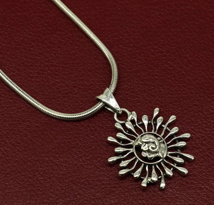 Necklaces 925 sterling silver handmade idol Ganesha floral pendant amazing stylish unisex pendant locket personalized jewelry tribal jewelry ssp476 TRIBAL ORNAMENTS