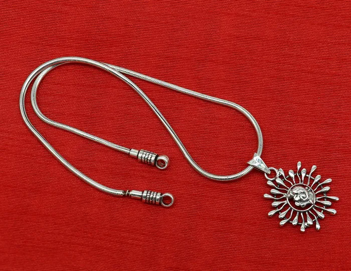 Necklaces 925 sterling silver handmade idol Ganesha floral pendant amazing stylish unisex pendant locket personalized jewelry tribal jewelry ssp476 TRIBAL ORNAMENTS