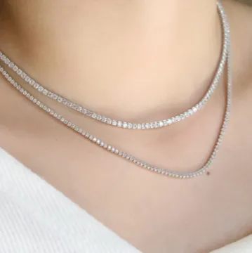 Necklaces 925 Sterling Silver Tennis Necklace For Women Diamant Necklace Jewelvers Necklaces 925 Sterling Silver Tennis Necklace For Women Diamant Necklace Jewelvers