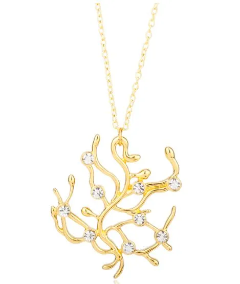 Necklaces alice N218 Gold Rhinestone Art Deco Necklace with FREE EARRINGS