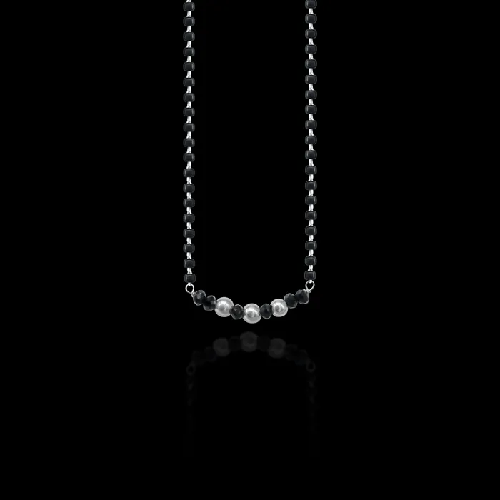Necklaces Elegant 925 sterling silver black beads chain necklace gorgeous small stone design pendant Mangalsutra chain beaded necklace set639 Copy TRIBAL ORNAMENTS Necklaces Elegant 925 sterling silver black beads chain necklace gorgeous small stone design pendant Mangalsutra chain beaded necklace set639 Copy TRIBAL ORNAMENTS