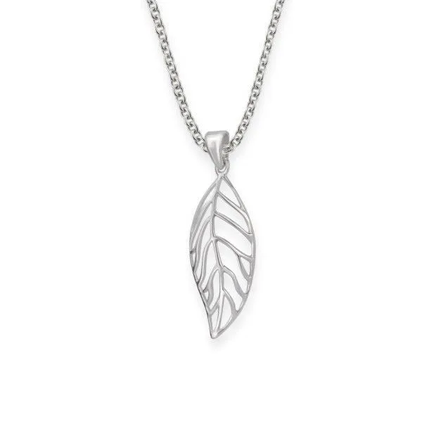 Necklaces Hamilton Young Outlander Inspired Autumn Leaf Silver Pendant