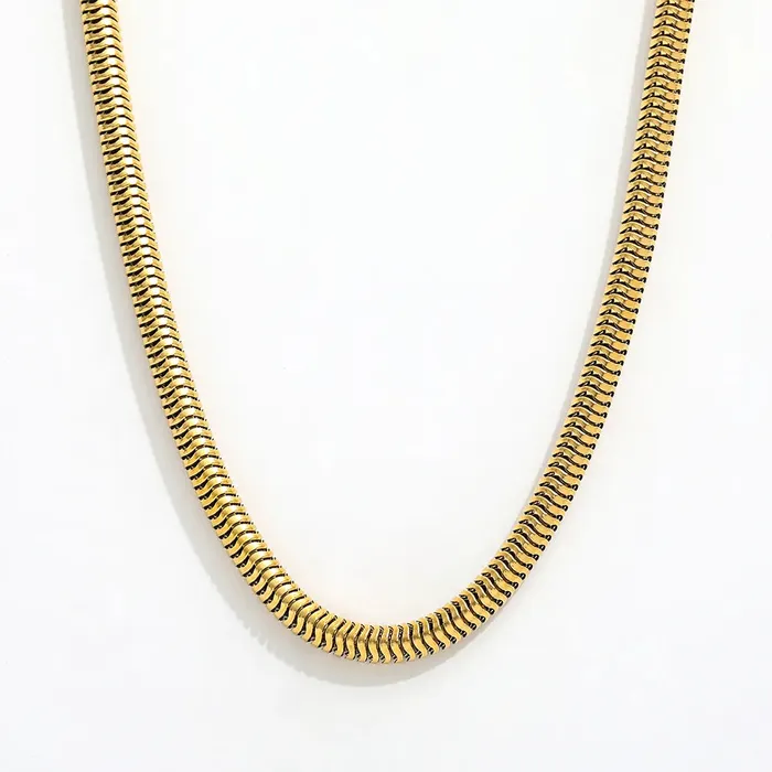 Necklaces Jewelvers 18K GoldFilled 4mm Snake Chain Necklace
