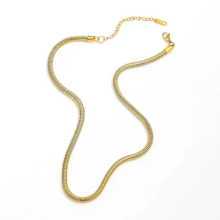 Necklaces Jewelvers 18K GoldFilled 4mm Snake Chain Necklace Necklaces Jewelvers 18K GoldFilled 4mm Snake Chain Necklace