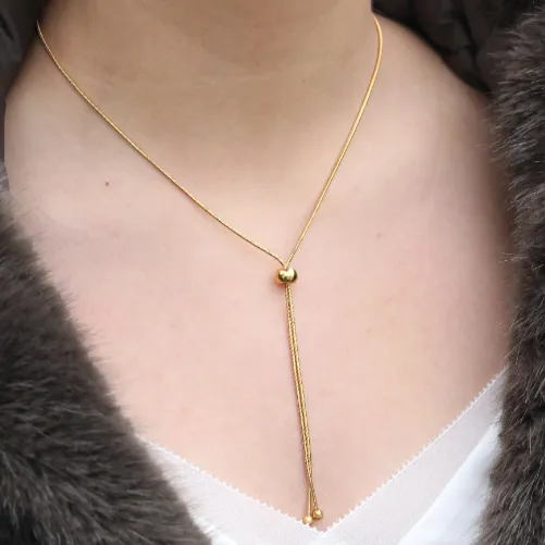 Necklaces Jewelvers 18K GoldFilled Round Snake Necklace