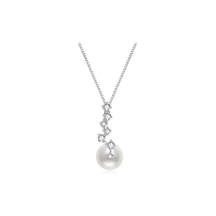 Necklaces Pearly Lustre Top Grade Freshwater Pearl Necklace WN00671 STARRY