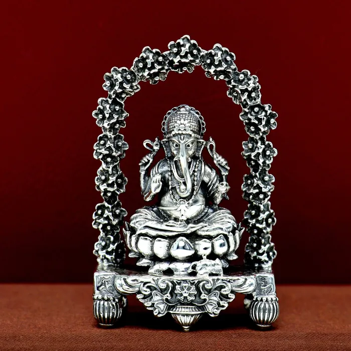 Necklaces Pure 925 Sterling silver handmade antique design Indian idols Lord Ganesha stunning statue figurine puja articles decorative gift art13 TRIBAL ORNAMENTS Necklaces Pure 925 Sterling silver handmade antique design Indian idols Lord Ganesha stunning statue figurine puja articles decorative gift art13 TRIBAL ORNAMENTS