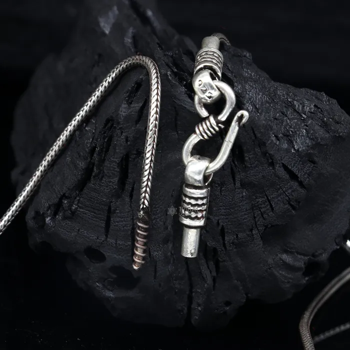 Necklaces TRIBAL ORNAMENTS 925 pure silver ANCHOR pendant best gifting pendant wheat chain necklace locket best gifting delicate unisex jewelry NSP738