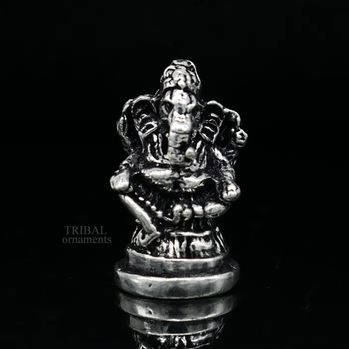 Necklaces TRIBAL ORNAMENTS 925 Sterling silver Divine lord idol Ganesha statue art best puja figurine for home temple for wealth and prosperity gift art art520 Necklaces TRIBAL ORNAMENTS 925 Sterling silver Divine lord idol Ganesha statue art best puja figurine for home temple for wealth and prosperity gift art art520