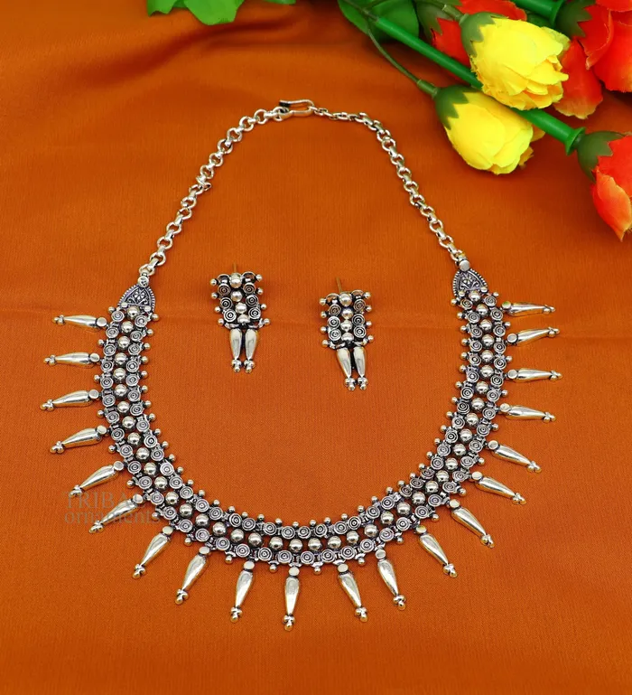 Necklaces TRIBAL ORNAMENTS 925 sterling silver handcrafted vintage design ethnic necklace excellent wedding gifting tribal brides belly dance jewelry india nec287 Necklaces TRIBAL ORNAMENTS 925 sterling silver handcrafted vintage design ethnic necklace excellent wedding gifting tribal brides belly dance jewelry india nec287