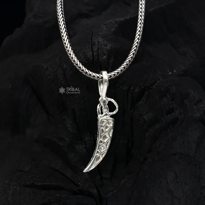 Necklaces TRIBAL ORNAMENTS 925 sterling silver handmade small sword knife or dagger style pendant amazing designer pendant unisex divine jewelry nsp783 Necklaces TRIBAL ORNAMENTS 925 sterling silver handmade small sword knife or dagger style pendant amazing designer pendant unisex divine jewelry nsp783
