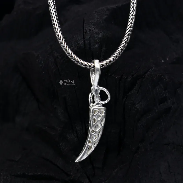 Necklaces TRIBAL ORNAMENTS 925 sterling silver handmade small sword knife or dagger style pendant amazing designer pendant unisex divine jewelry nsp783 Necklaces TRIBAL ORNAMENTS 925 sterling silver handmade small sword knife or dagger style pendant amazing designer pendant unisex divine jewelry nsp783