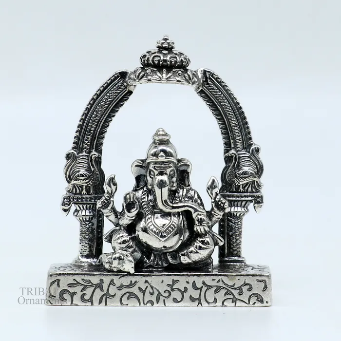 Necklaces TRIBAL ORNAMENTS 925 Sterling silver Lord Ganesh Idol Pooja Articles Silver Idols Figurine handcrafted Lord Ganesh statue sculpture Diwali puja gift su229 Necklaces TRIBAL ORNAMENTS 925 Sterling silver Lord Ganesh Idol Pooja Articles Silver Idols Figurine handcrafted Lord Ganesh statue sculpture Diwali puja gift su229