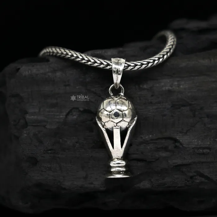 Necklaces TRIBAL ORNAMENTS 925 sterling silver unique design FIFA TROPHY pendant wheat chain necklace locket best gifting jewelry Nsp720 Necklaces TRIBAL ORNAMENTS 925 sterling silver unique design FIFA TROPHY pendant wheat chain necklace locket best gifting jewelry Nsp720