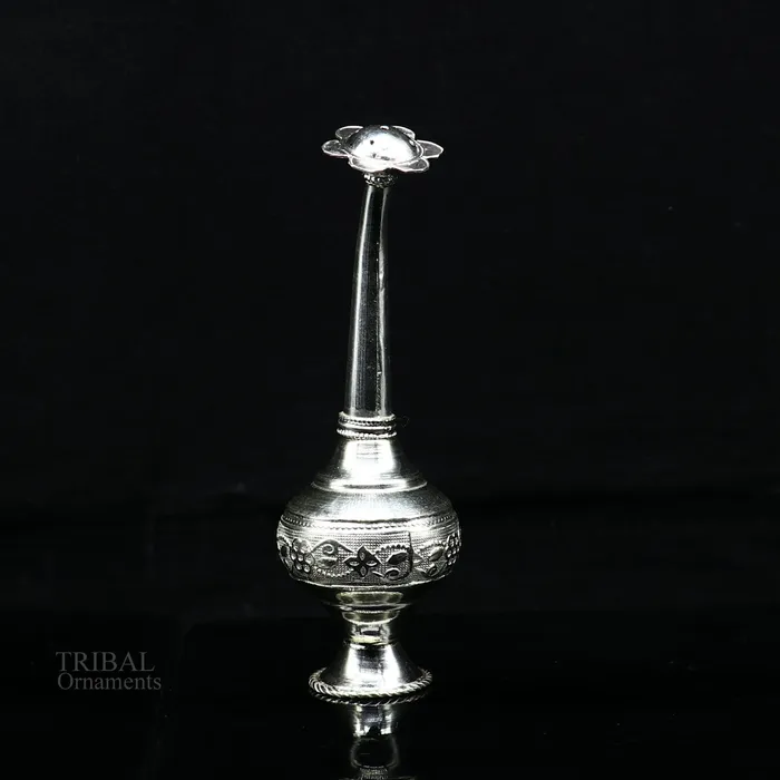 Necklaces TRIBAL ORNAMENTS 925 sterling silver vintage design Attardani pooja spray bottle silver perfume bottle spray article puja utensils best gift su640