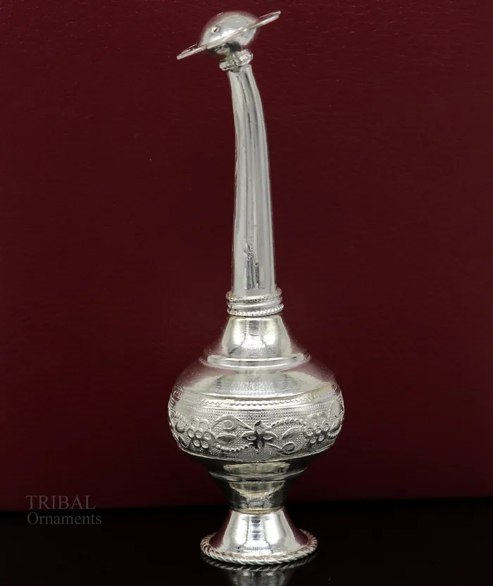 Necklaces TRIBAL ORNAMENTS 925 sterling silver vintage design Attardani pooja spray bottle silver perfume bottle spray article puja utensils best gift su640