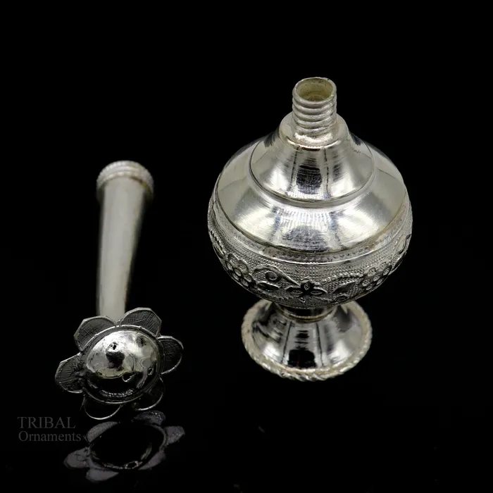 Necklaces TRIBAL ORNAMENTS 925 sterling silver vintage design Attardani pooja spray bottle silver perfume bottle spray article puja utensils best gift su640