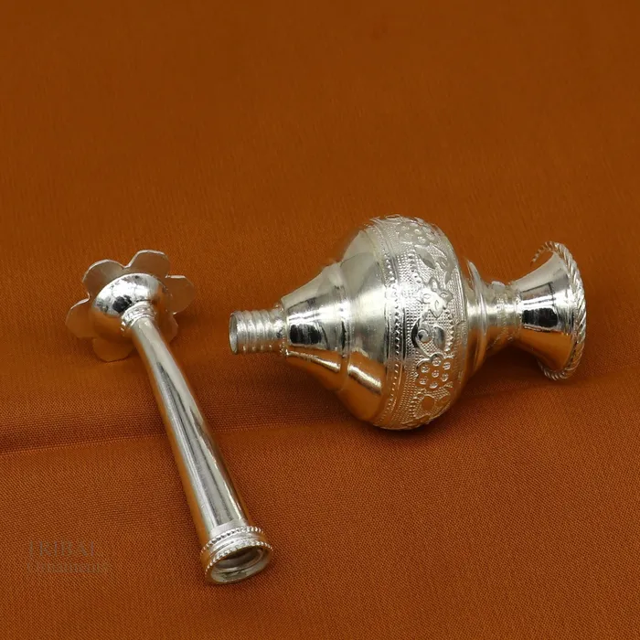 Necklaces TRIBAL ORNAMENTS 925 sterling silver vintage design Attardani pooja spray bottle silver perfume bottle spray article puja utensils best gift su640