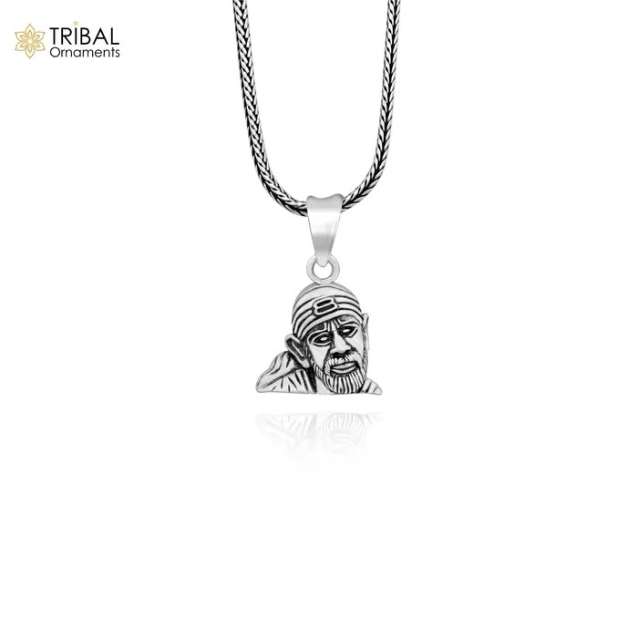 Necklaces TRIBAL ORNAMENTS Idol Sai Baba pendant 925 sterling silver handmade amazing stylish unisex pendant locket personalized jewelry tribal jewelry ssp901 Necklaces TRIBAL ORNAMENTS Idol Sai Baba pendant 925 sterling silver handmade amazing stylish unisex pendant locket personalized jewelry tribal jewelry ssp901