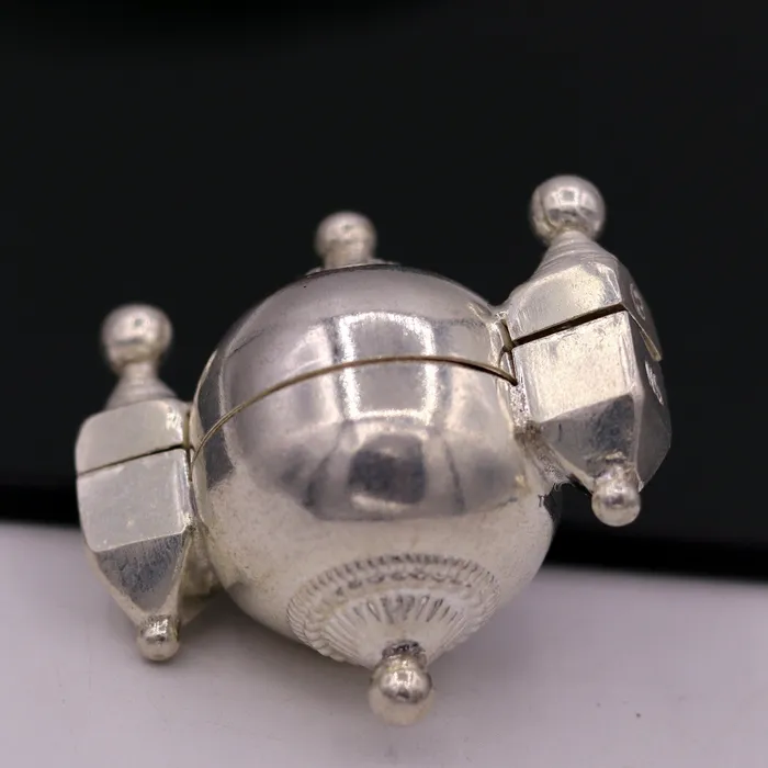Necklaces TRIBAL ORNAMENTS Vintage antique design rare Indian lord shiva lingam box container box sterling silver pendant jewelry from rajasthan india nsp116