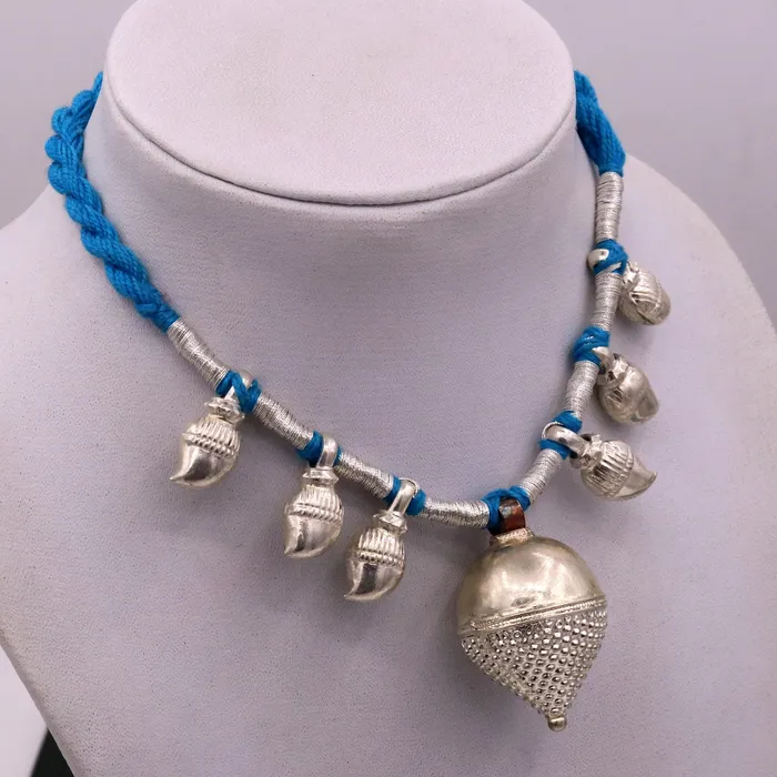 Necklaces TRIBAL ORNAMENTS Vintage antique design sterling silver gorgeous necklace stylish tribal necklace belly dance jewelry set32