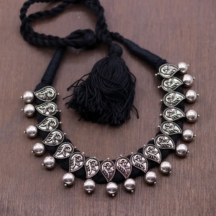 Necklaces TRIBAL ORNAMENTS Vintage customized design handmade 925 sterling silver charm necklace choker adjustable belly dance personalized tribal jewelry set81