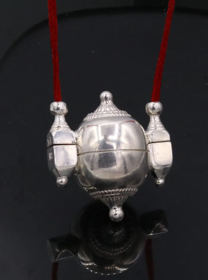 Necklaces Vintage ethnic Traditional silver shiva lingam box amulet pendant handmade mantra box prayer box tribal jewelry sa04 TRIBAL ORNAMENTS