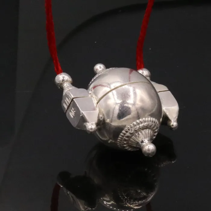 Necklaces Vintage ethnic Traditional silver shiva lingam box amulet pendant handmade mantra box prayer box tribal jewelry sa04 TRIBAL ORNAMENTS