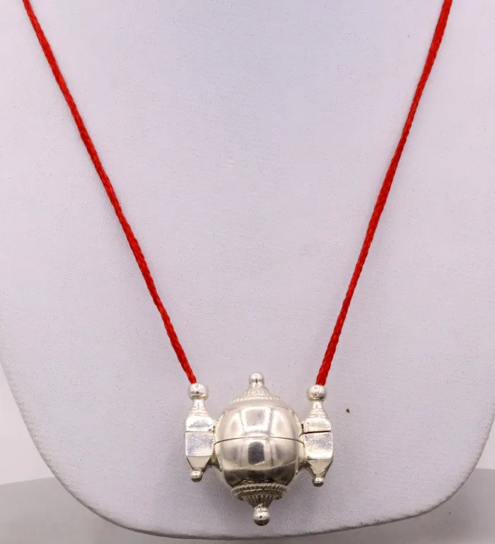 Necklaces Vintage ethnic Traditional silver shiva lingam box amulet pendant handmade mantra box prayer box tribal jewelry sa04 TRIBAL ORNAMENTS