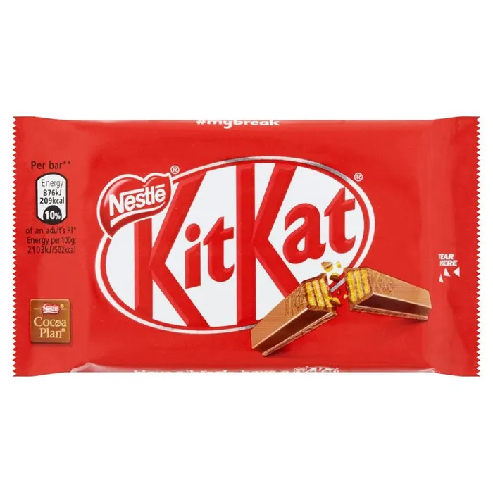 Nestle Kit Kat 4 Finger Milk Chocolate 415g Ramsden International Earrings