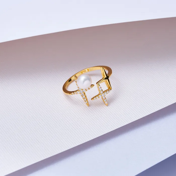 New Yorker Freshwater Pearl Ring WR00108 Pearly Lustre Rings